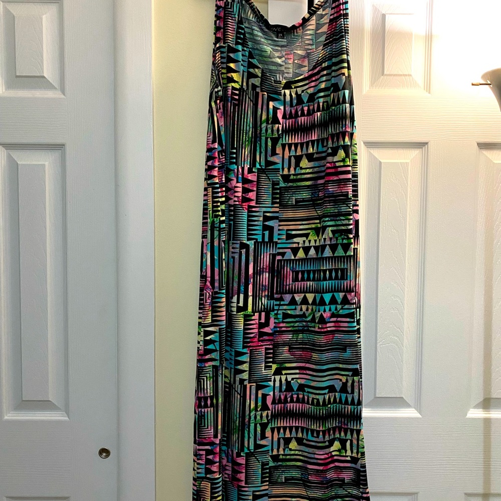 Multicolor Maxi Dress with split